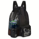 Mochila de malha com cordão para bolsa de natação com bolso molhado Mochila d