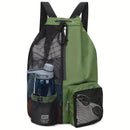 Mochila de malha com cordão para bolsa de natação com bolso molhado Mochila d