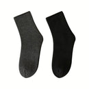 2 pares meias de inverno masculinas quentes absorventes botas de neve térmicas
