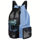 Mochila de malha com cordão para bolsa de natação com bolso molhado Mochila d