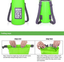 Mochila seca impermeável de 5l/10l/15l/20l/30l, saco de natação impermeável