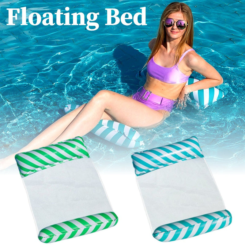Rede de água dobrável de verão, colchão de ar inflável para piscina, praia,