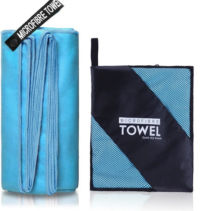 40x80/80x160cm toalha esportiva de secagem rápida azul cinza verde laranja nata