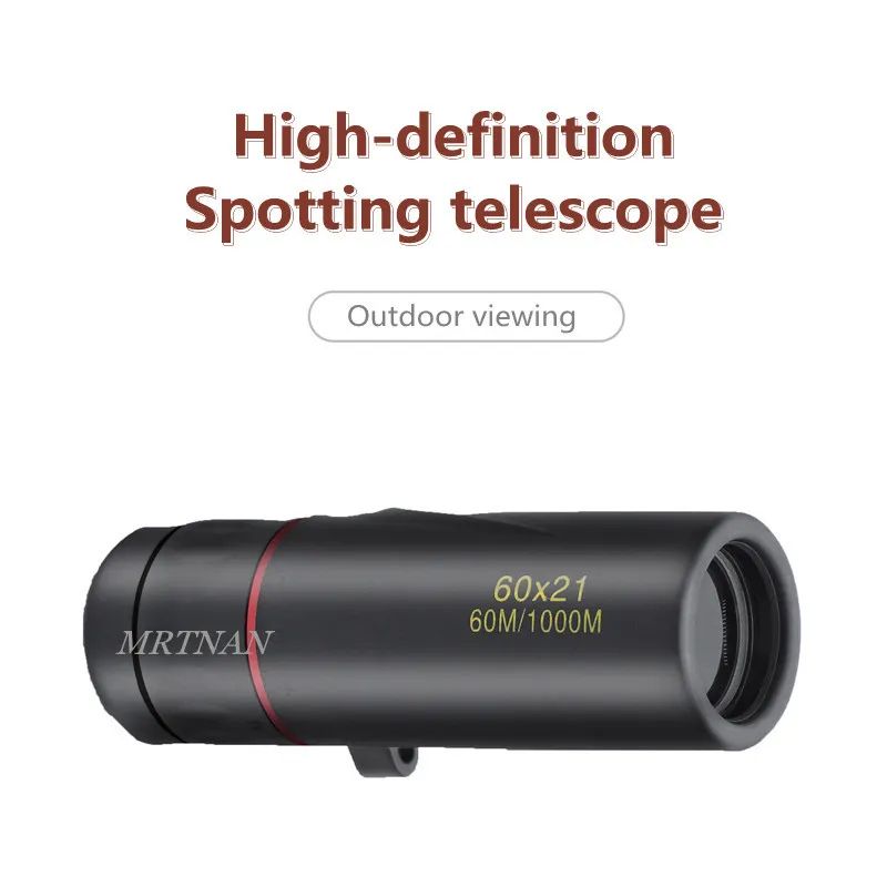 Telescópio monocular hd de alta ampliação, à prova d'água, mini telescópio portátil, zoom militar, escopo 10x para viagens e caça