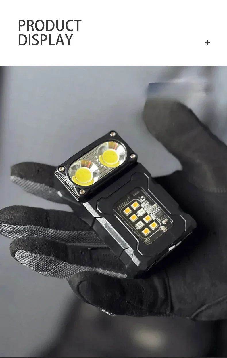 Multifuncional independente lanterna led ao ar livre mini luz de trabalho portá