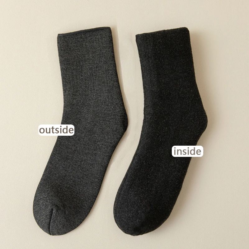 2 pares meias de inverno masculinas quentes absorventes botas de neve térmicas
