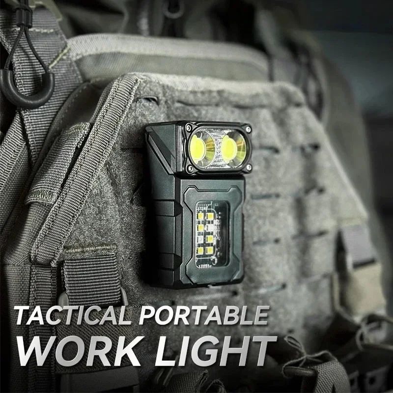 Multifuncional independente lanterna led ao ar livre mini luz de trabalho portá