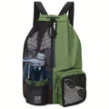 Mochila de malha com cordão para bolsa de natação com bolso molhado Mochila d