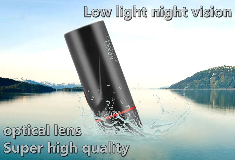Telescópio monocular hd de alta ampliação, à prova d'água, mini telescópio portátil, zoom militar, escopo 10x para viagens e caça