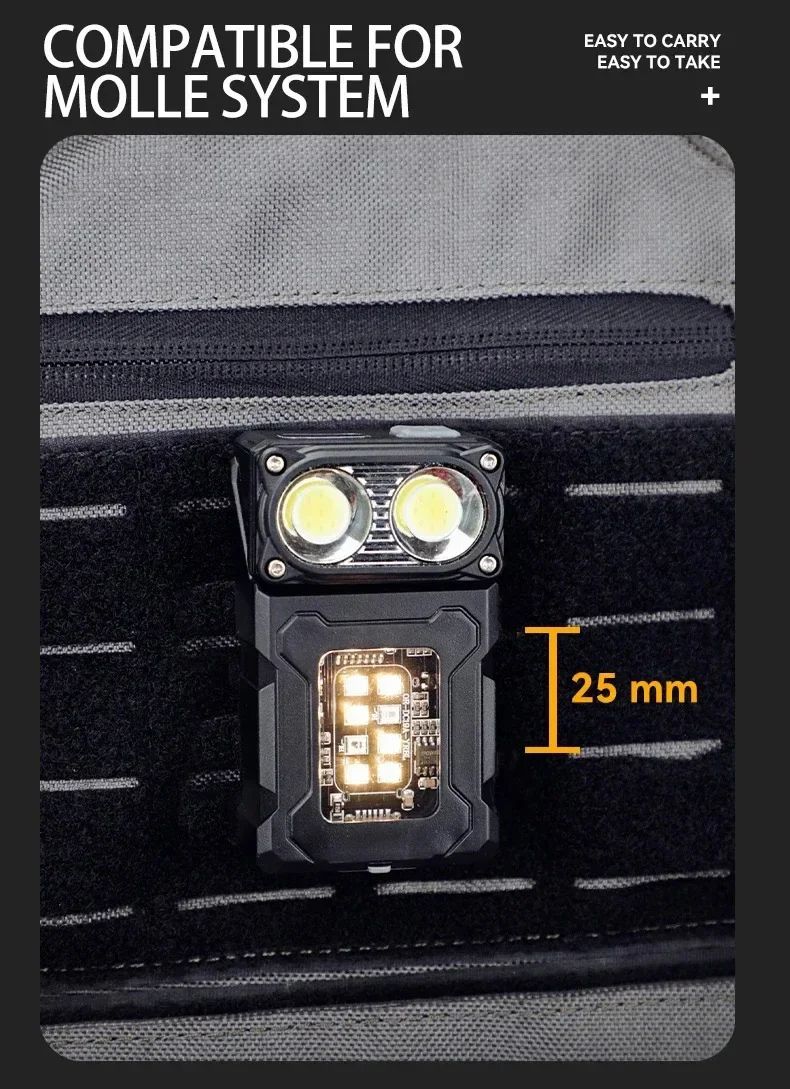 Multifuncional independente lanterna led ao ar livre mini luz de trabalho portá