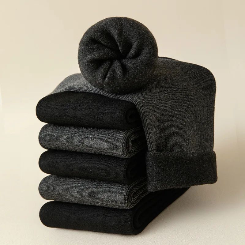 2 pares meias de inverno masculinas quentes absorventes botas de neve térmicas