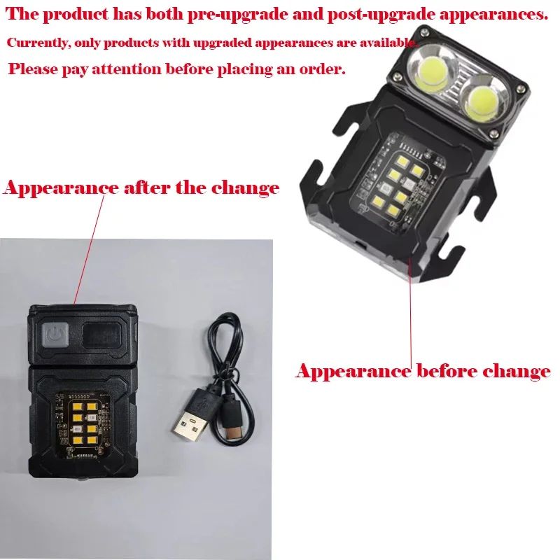 Multifuncional independente lanterna led ao ar livre mini luz de trabalho portá