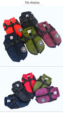 Jaqueta grande para cães de estimação com arnês inverno roupas quentes para