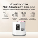 Máquina de Limpeza de Pincéis – PureBrush™ – Menos Bactérias, Mais Cuidado com a Pele